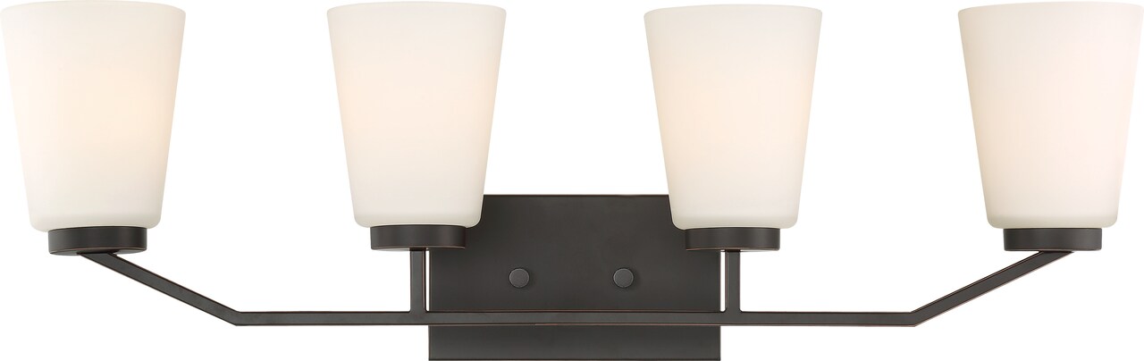 Nome 4-Light Wall Mounted Vanity & Wall Light Fixture in Mahogany Bronze Finish